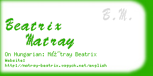 beatrix matray business card